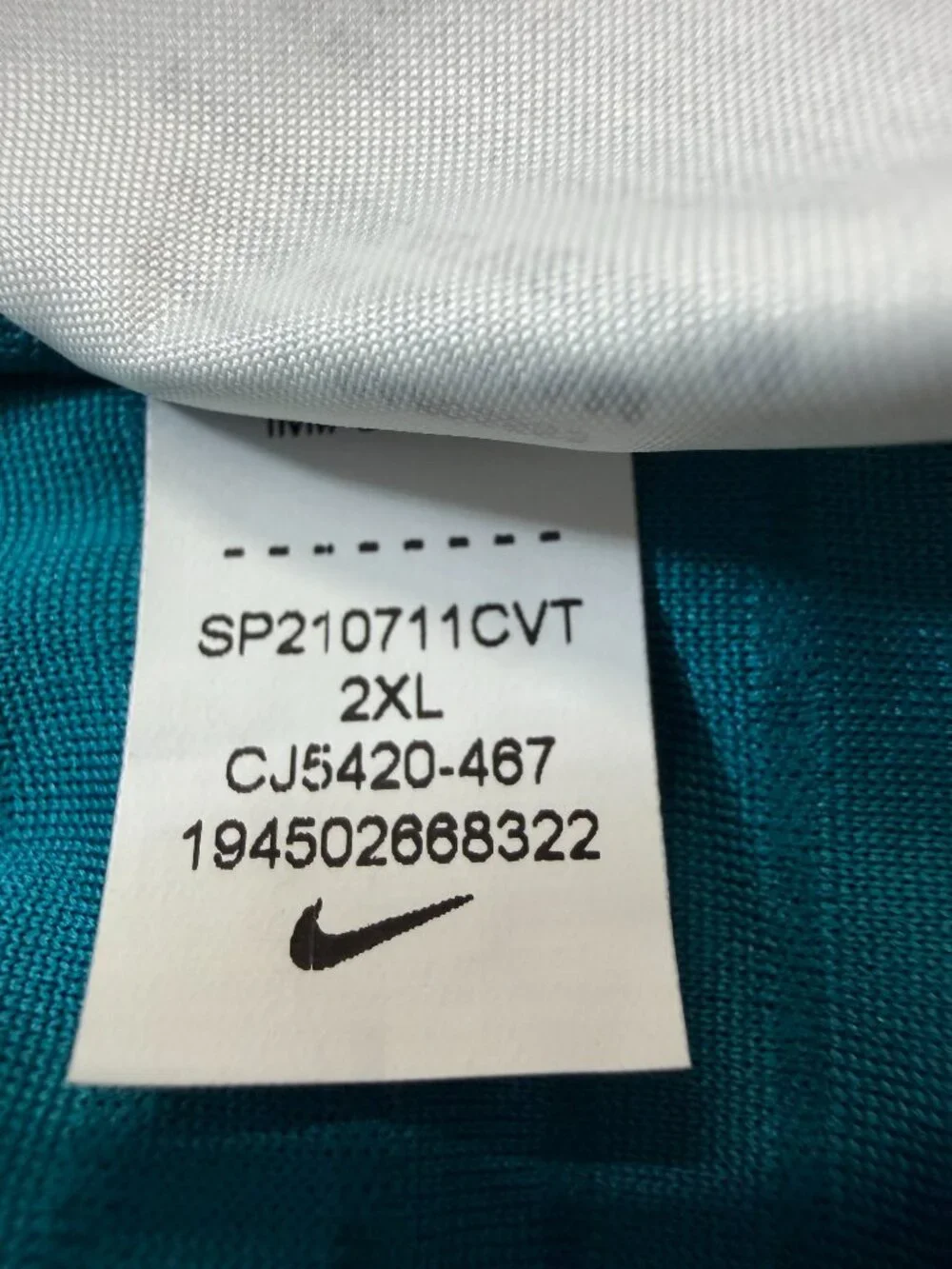 Nike Running Dri-FIT Peloton Women's XXL Short Sleeve Running Shirt Teal Blue
